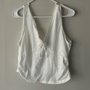 SHEIN White Eyelet Lace Women's Blouse